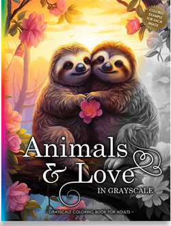 Animals & Love coloring book