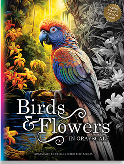 Birds & Flowers coloring book